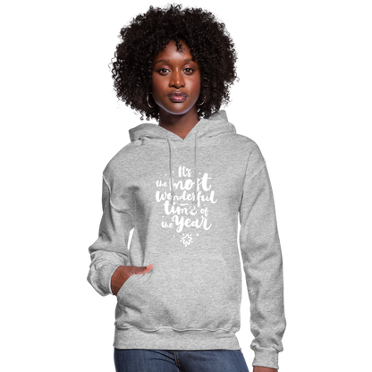 Christmas Hoodies for Her | It's the most wonderful time of the Year |Women's Hoodie - heather gray