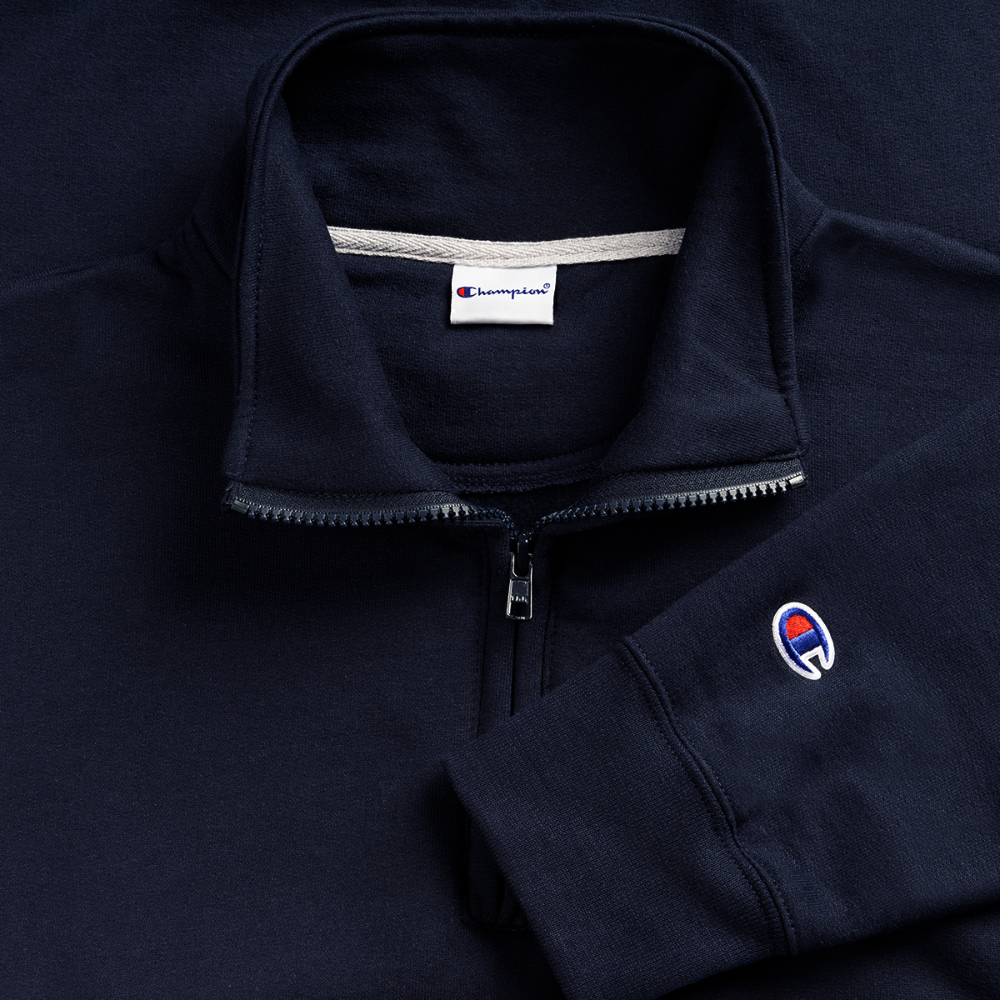 Champion Unisex 1/4 Zip Pullover Sweatshirt - Timeless Comfort & Style - navy