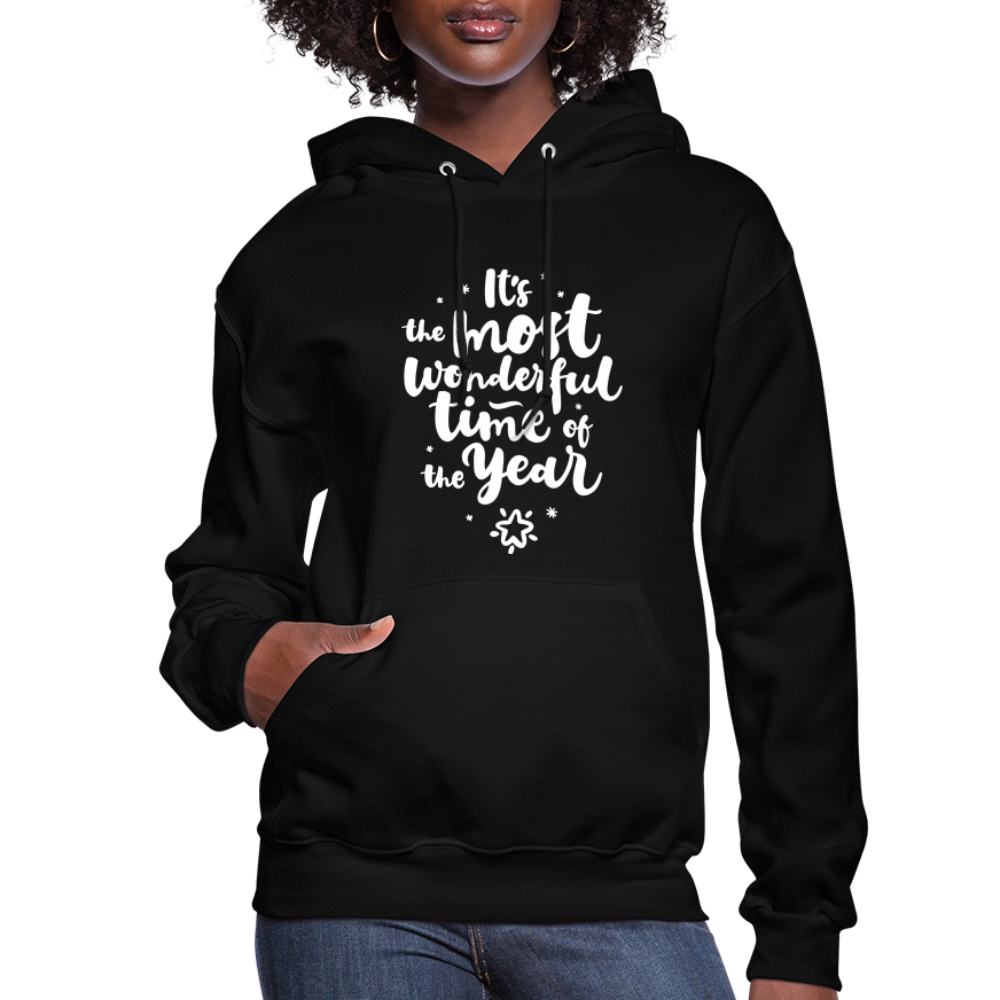 Christmas Hoodies for Her | It's the most wonderful time of the Year |Women's Hoodie - black