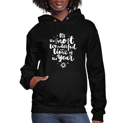 Christmas Hoodies for Her | It's the most wonderful time of the Year |Women's Hoodie - black