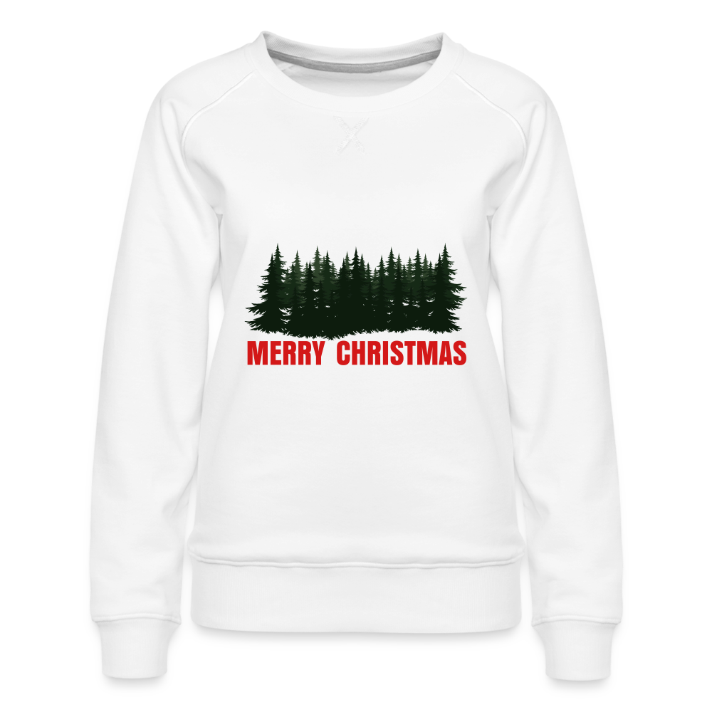 Merry Christmas Women’s Premium Sweatshirt - white