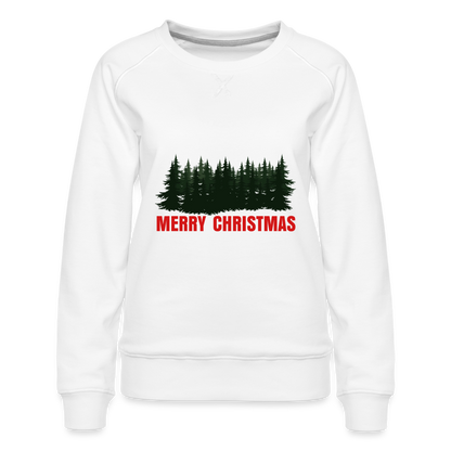 Merry Christmas Women’s Premium Sweatshirt - white