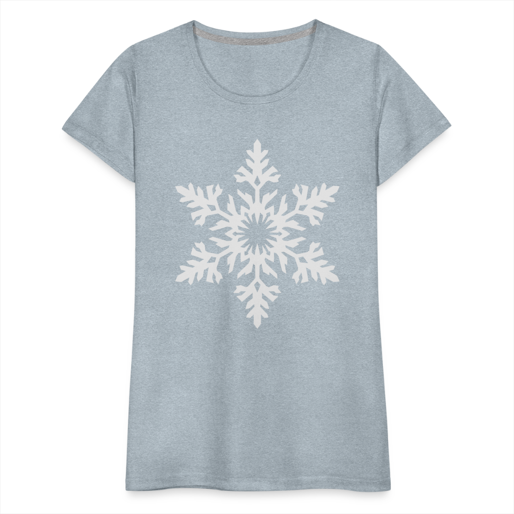 Snowflake Design T-Shirt For Women | Women’s Premium T-Shirt - heather ice blue