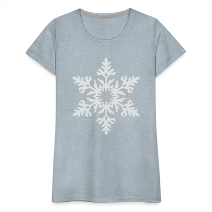 Snowflake Design T-Shirt For Women | Women’s Premium T-Shirt - heather ice blue