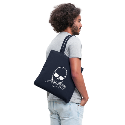 Aesthetic Skeleton Tote Bag – Bold, Chic, and Unique*- Tote Bag - navy