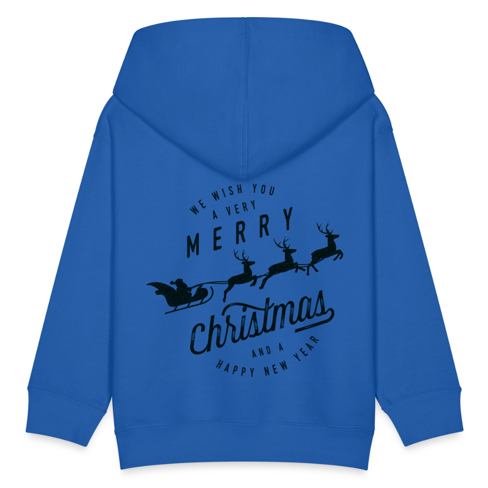 Kids' Hoodie- Merry Christmas And Happy New Year - royal blue