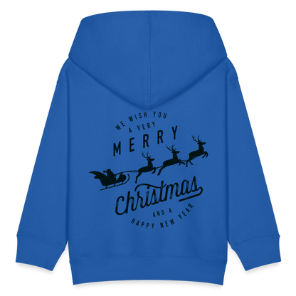 Kids' Hoodie- Merry Christmas And Happy New Year - royal blue