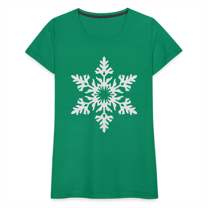 Snowflake Design T-Shirt For Women | Women’s Premium T-Shirt - kelly green