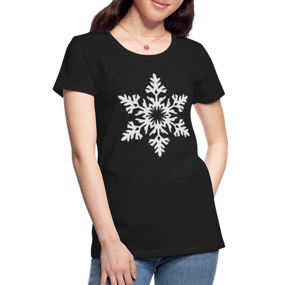 Snowflake Design T-Shirt For Women | Women’s Premium T-Shirt - black