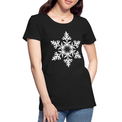 Snowflake Design T-Shirt For Women | Women’s Premium T-Shirt - black