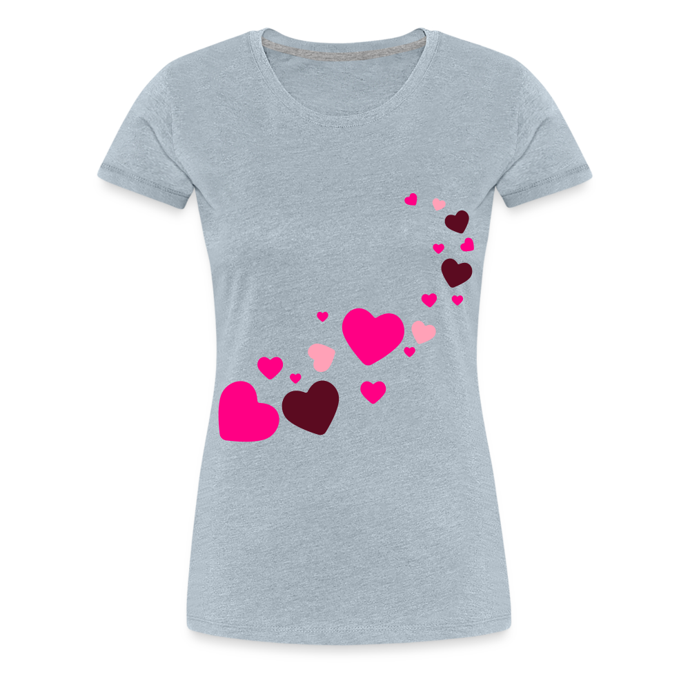 Magic Hearts | Women’s Premium T-Shirt - heather ice blue