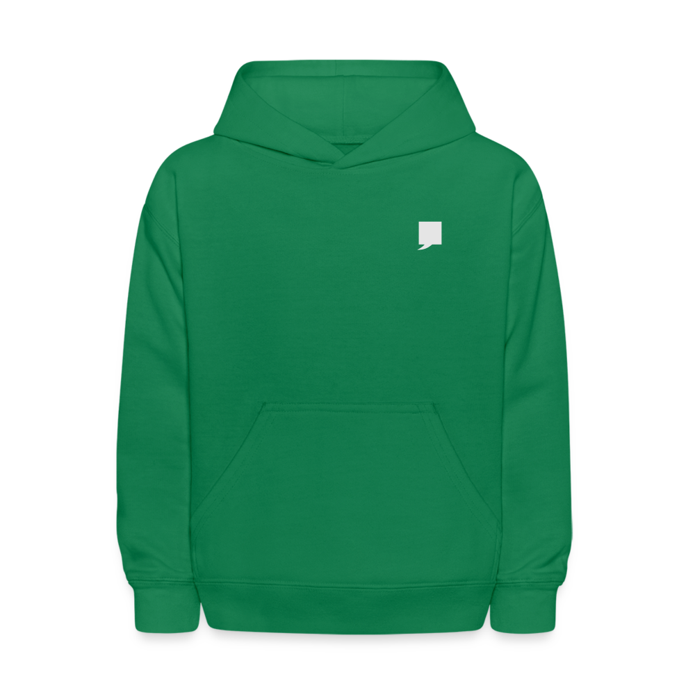 Kids' Hoodie-  "King No. 1" Back Print - kelly green