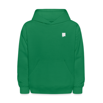 Kids' Hoodie-  "King No. 1" Back Print - kelly green