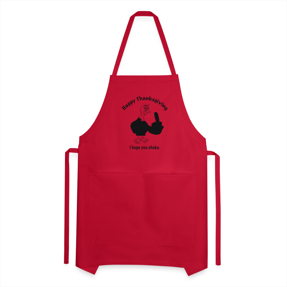 Happy Thanksgiving Apron | Adjustable Apron - red