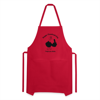 Happy Thanksgiving Apron | Adjustable Apron - red