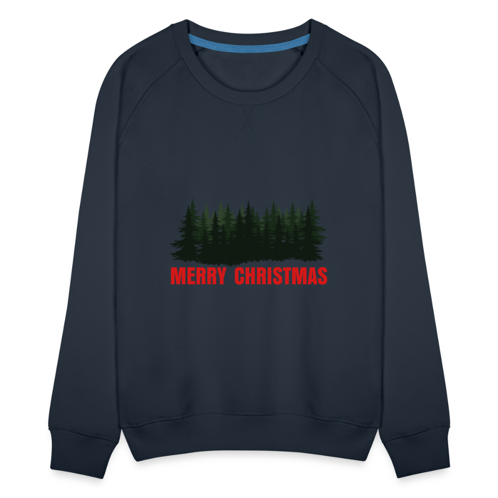 Merry Christmas Women’s Premium Sweatshirt - navy