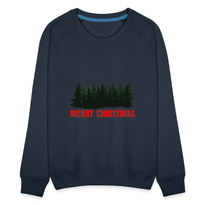 Merry Christmas Women’s Premium Sweatshirt - navy