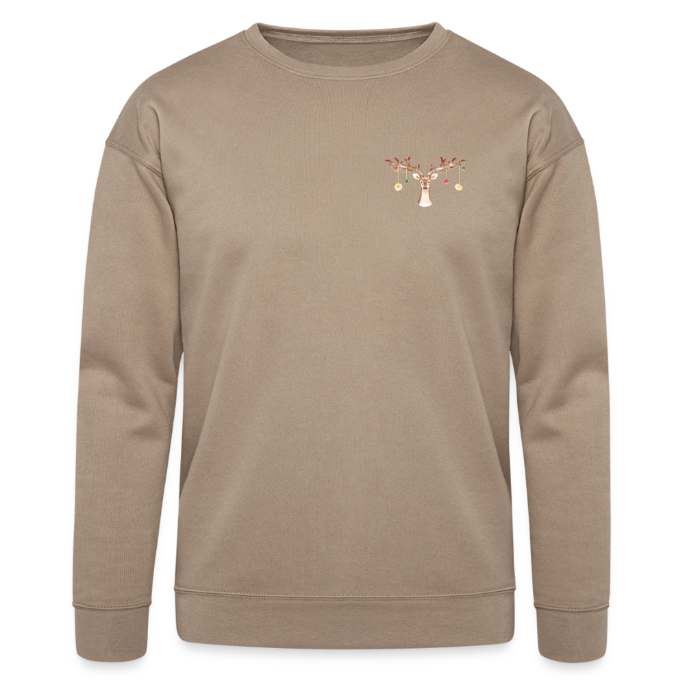 Reindeer with Decorative Hanging Ornaments | Bella + Canvas Unisex Sweatshirt - tan