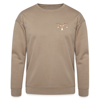 Reindeer with Decorative Hanging Ornaments | Bella + Canvas Unisex Sweatshirt - tan