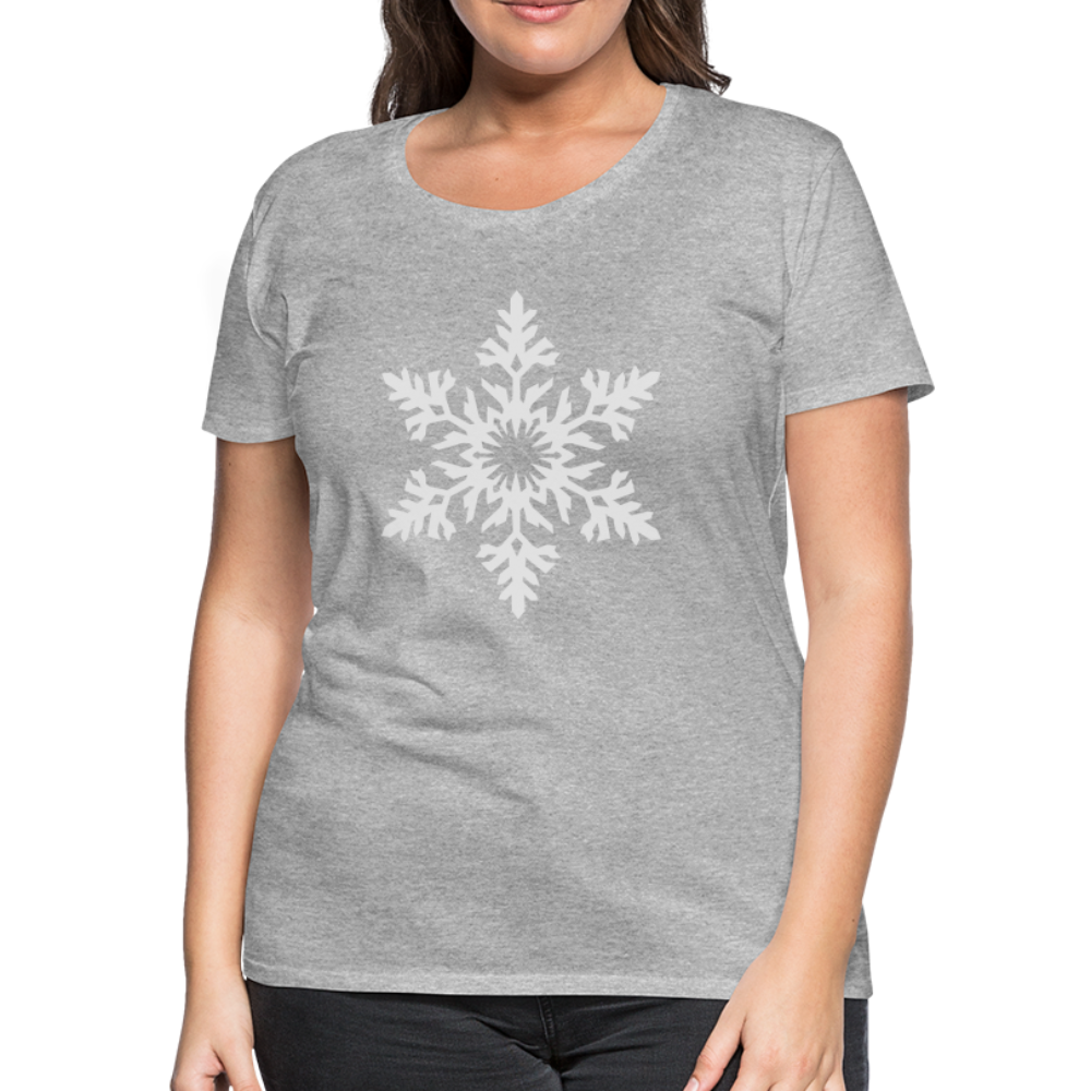 Snowflake Design T-Shirt For Women | Women’s Premium T-Shirt - heather gray