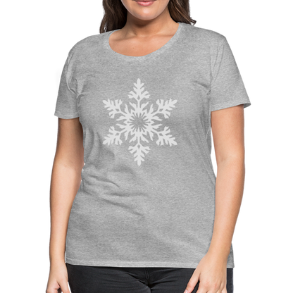 Snowflake Design T-Shirt For Women | Women’s Premium T-Shirt - heather gray