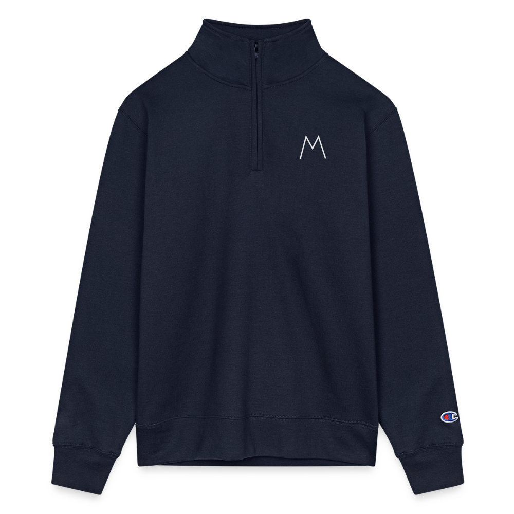 Champion Unisex 1/4 Zip Pullover Sweatshirt - Timeless Comfort & Style - navy