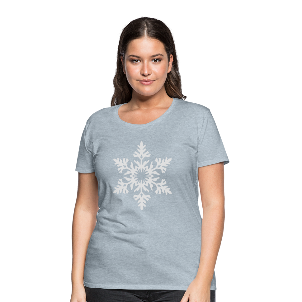 Snowflake Design T-Shirt For Women | Women’s Premium T-Shirt - heather ice blue