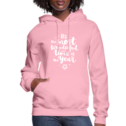 Christmas Hoodies for Her | It's the most wonderful time of the Year |Women's Hoodie - classic pink