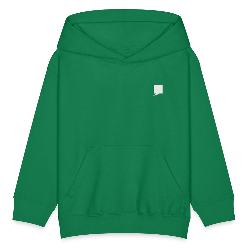 Kids' Hoodie-  "King No. 1" Back Print - kelly green