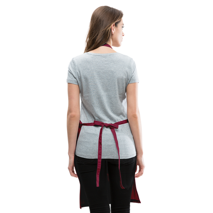 Happy Thanksgiving Apron | Adjustable Apron - burgundy