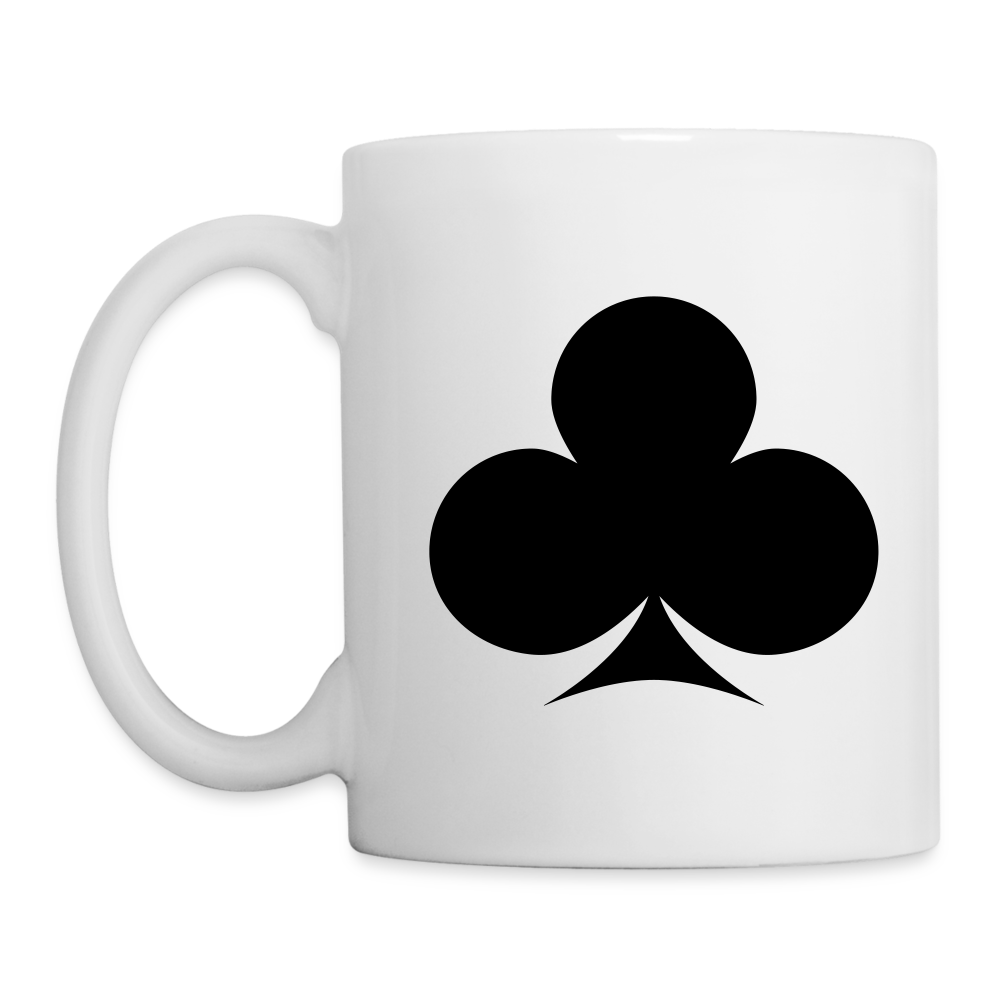 Club Ceramic Cup – Classic Black Design-Coffee/Tea Mug - white