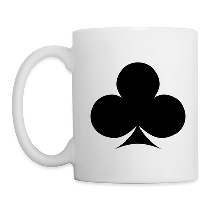 Club Ceramic Cup – Classic Black Design-Coffee/Tea Mug - white