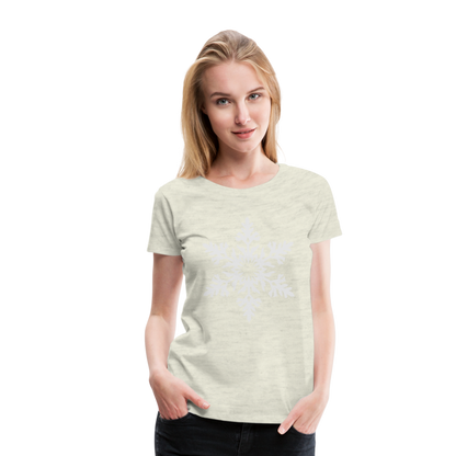 Snowflake Design T-Shirt For Women | Women’s Premium T-Shirt - heather oatmeal