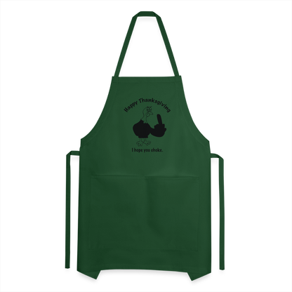 Happy Thanksgiving Apron | Adjustable Apron - forest green