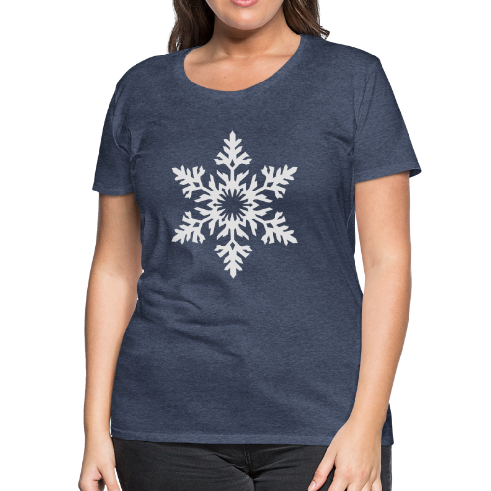 Snowflake Design T-Shirt For Women | Women’s Premium T-Shirt - heather blue