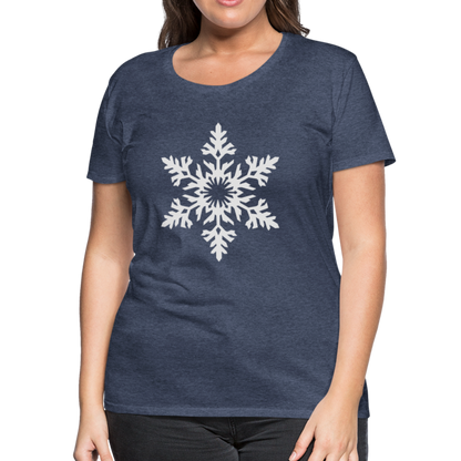 Snowflake Design T-Shirt For Women | Women’s Premium T-Shirt - heather blue