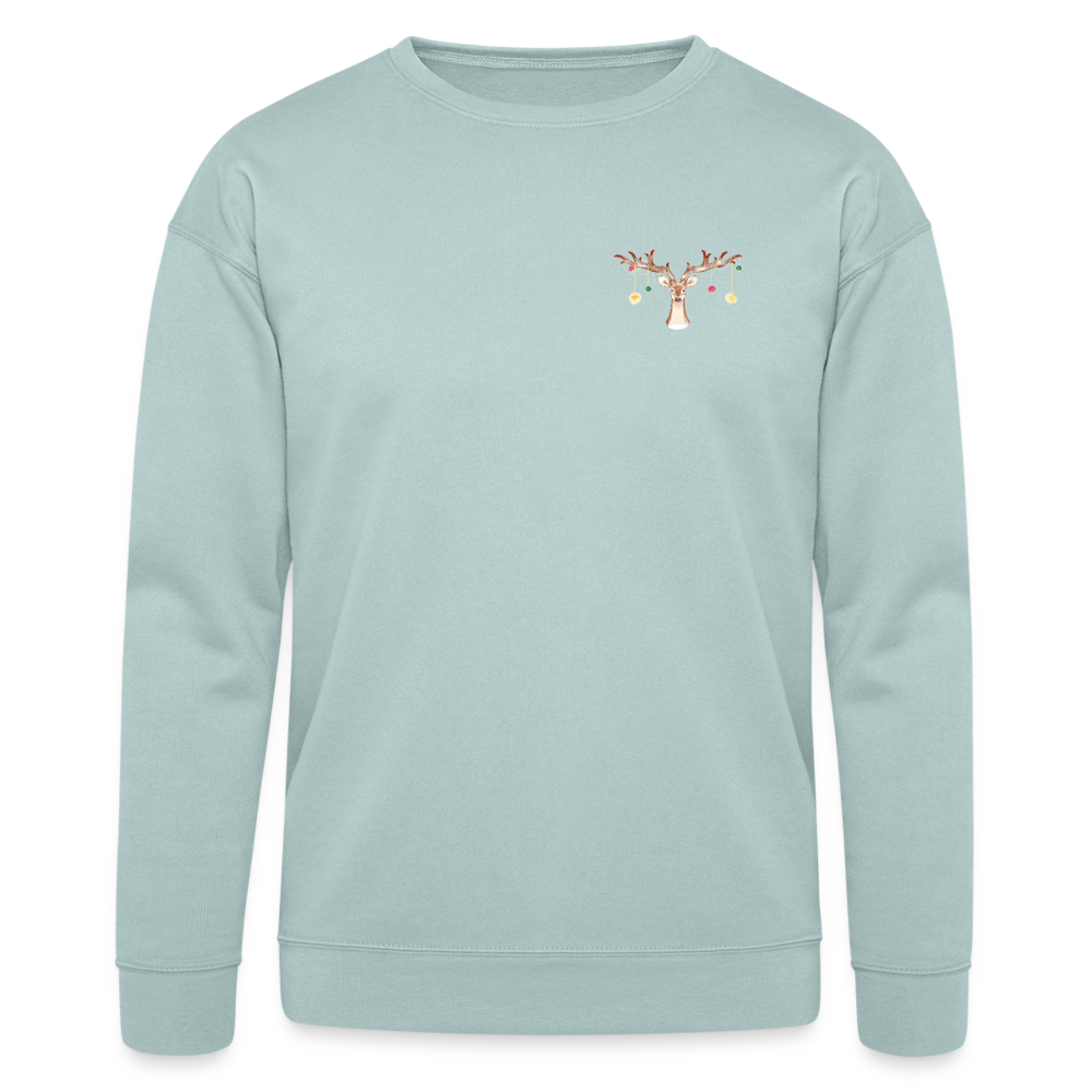 Reindeer with Decorative Hanging Ornaments | Bella + Canvas Unisex Sweatshirt - dusty blue