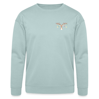 Reindeer with Decorative Hanging Ornaments | Bella + Canvas Unisex Sweatshirt - dusty blue