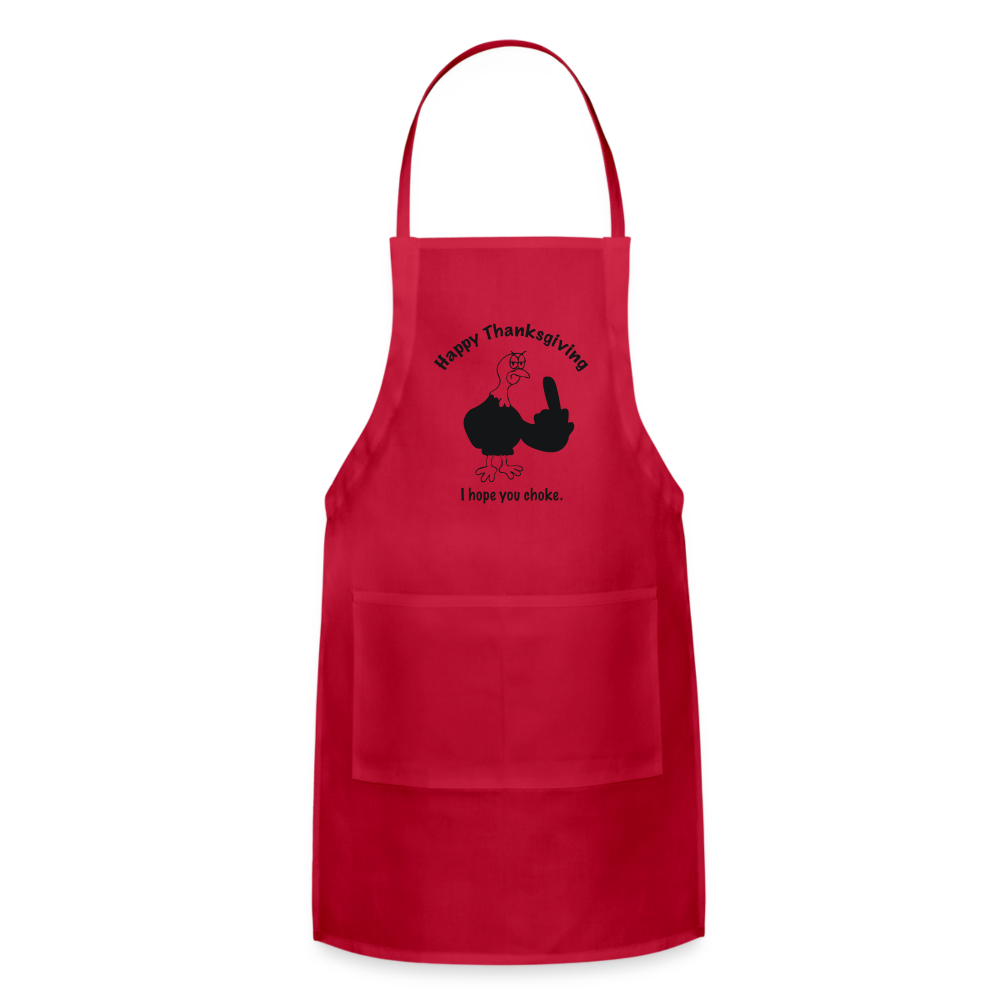 Happy Thanksgiving Apron | Adjustable Apron - red