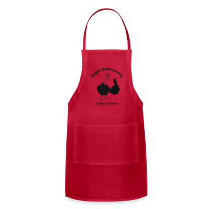 Happy Thanksgiving Apron | Adjustable Apron - red