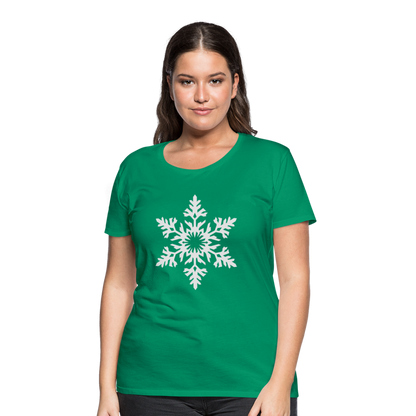 Snowflake Design T-Shirt For Women | Women’s Premium T-Shirt - kelly green