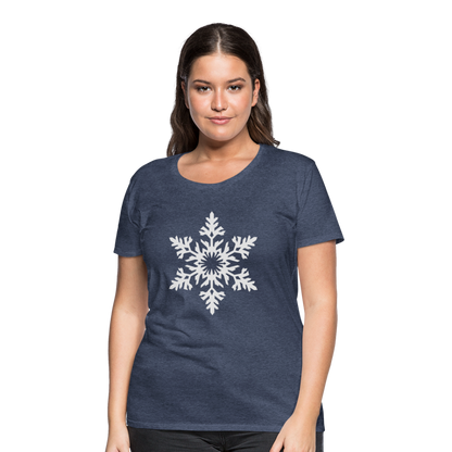 Snowflake Design T-Shirt For Women | Women’s Premium T-Shirt - heather blue