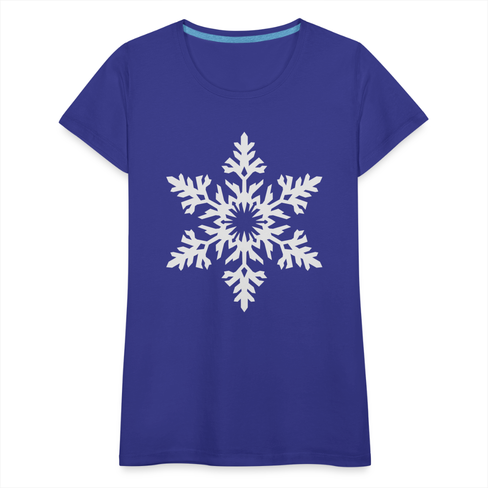 Snowflake Design T-Shirt For Women | Women’s Premium T-Shirt - royal blue