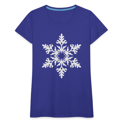 Snowflake Design T-Shirt For Women | Women’s Premium T-Shirt - royal blue