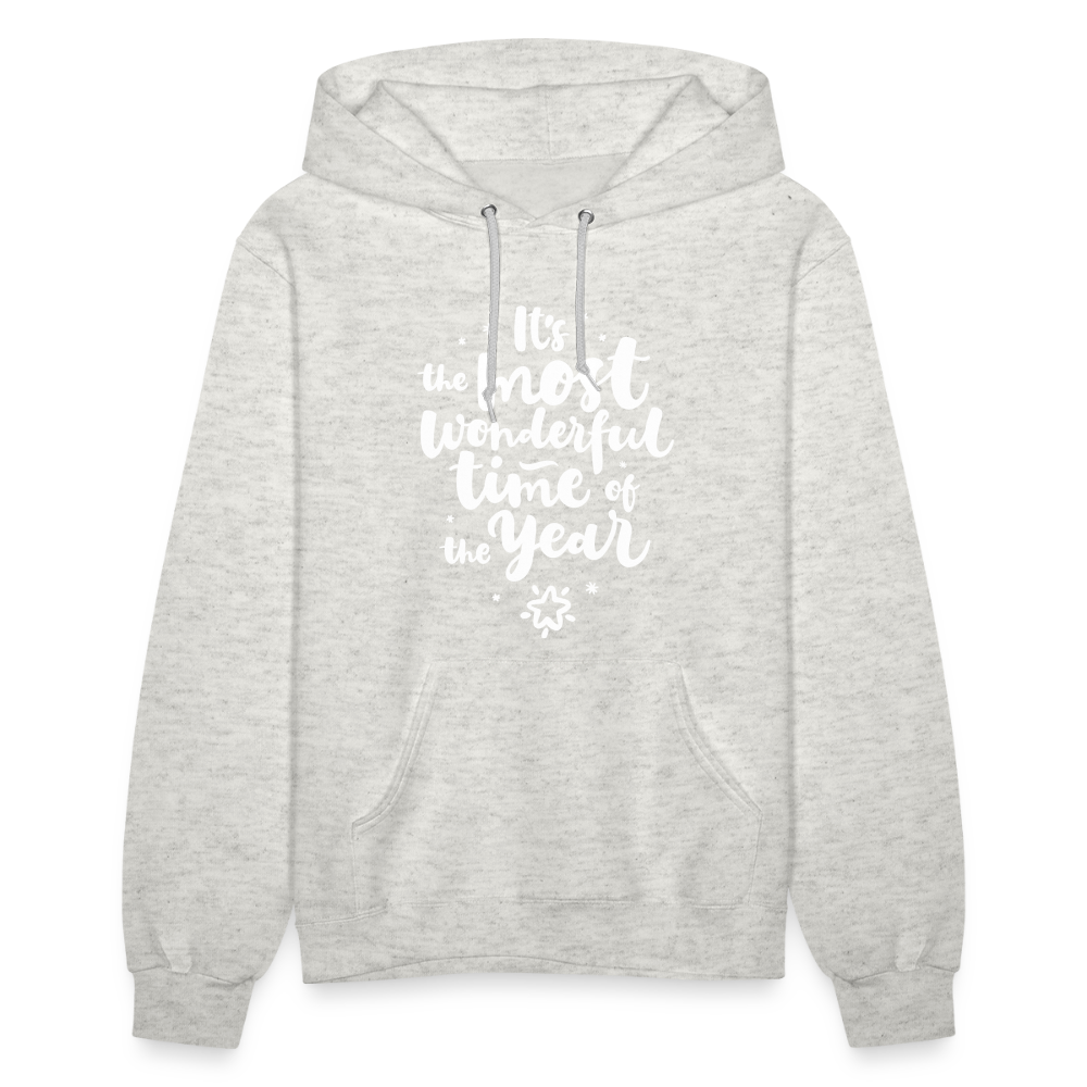 Christmas Hoodies for Her | It's the most wonderful time of the Year |Women's Hoodie - heather oatmeal