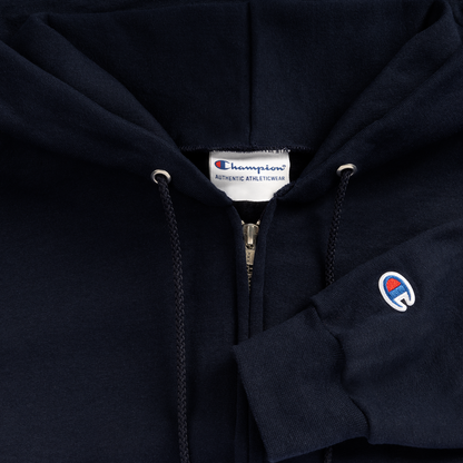 Champion Unisex Full Zip Hoodie – Classic Comfort & Everyday Style - navy