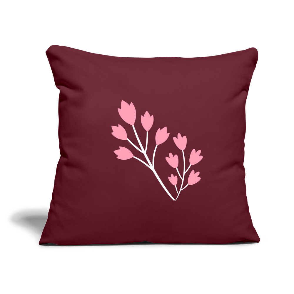 Throw Pillow Cover 18” x 18” - burgundy