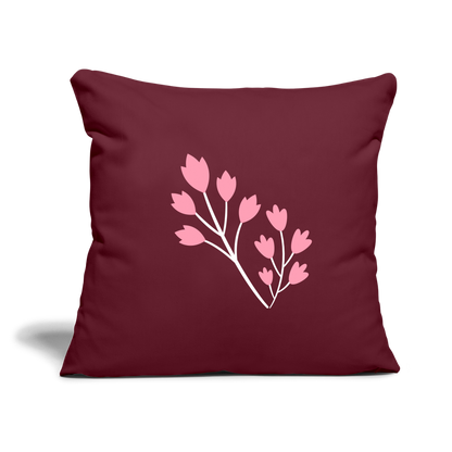 Throw Pillow Cover 18” x 18” - burgundy