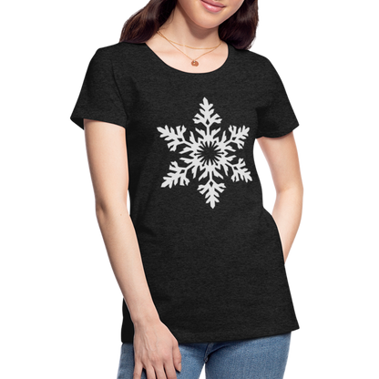 Snowflake Design T-Shirt For Women | Women’s Premium T-Shirt - charcoal grey