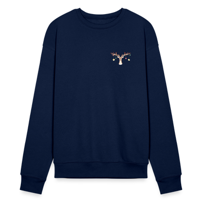 Reindeer with Decorative Hanging Ornaments | Bella + Canvas Unisex Sweatshirt - navy